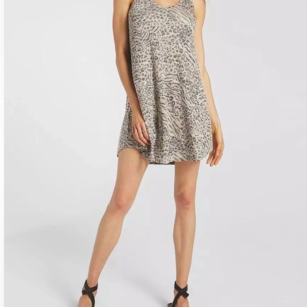 NWT Z Supply Breezy Leopard Print V-Neck Tank Dress Women's XL